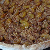 Tourte aux mirabelles et fromage blanc