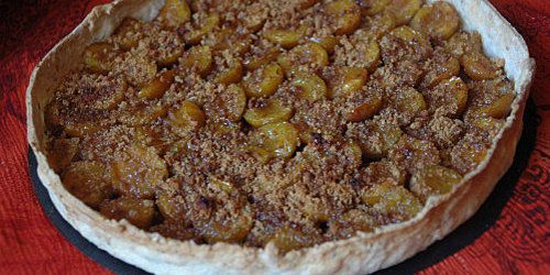 Tourte aux mirabelles et fromage blanc