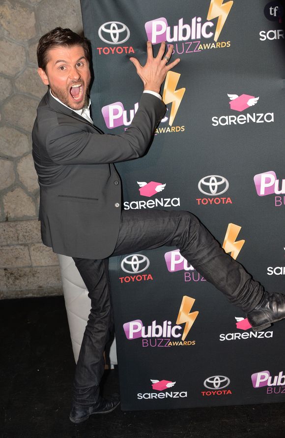 Christophe Beaugrand - Photocall de la soirée "Public Buzz Awards 2015" au Showcase à Paris le 1er avril 2015. 