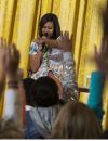 Michelle Obama rencontrait, mercredi à Washington, un groupe d'enfants.