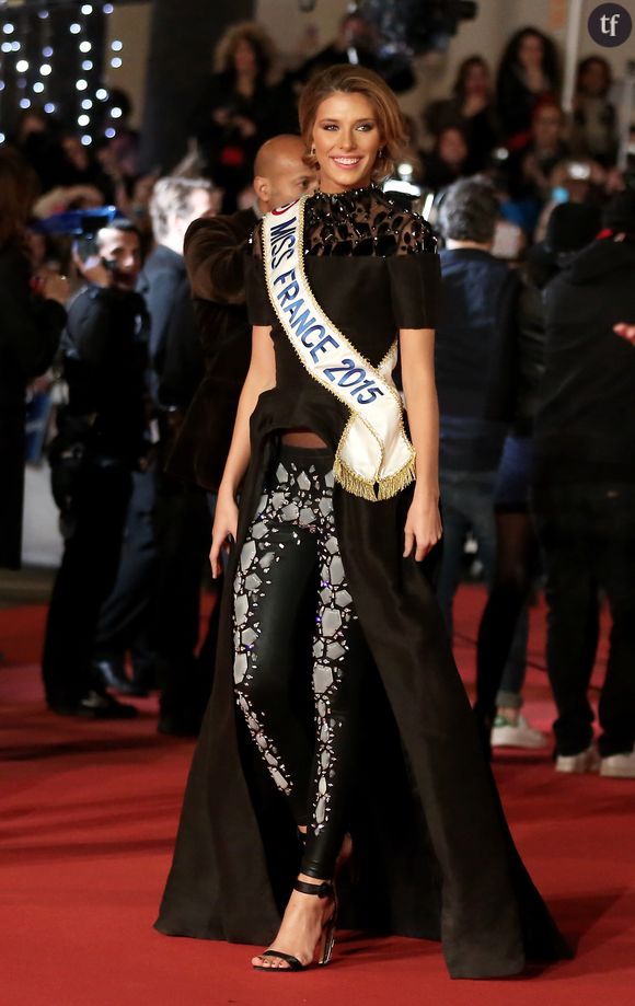 Camille Cerf, Miss France 2015 - 16ème édition des NRJ Music Awards à Cannes. Le 13 décembre 2014 