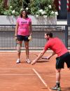 Andy Murray et sa coach Amélie Mauresmo, enceinte, en Italie le 14 mai 2015.