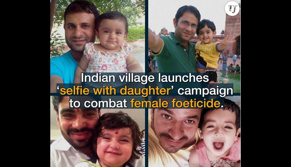 Un village indien lance la campagne &quot;selfie avec sa fille&quot;.