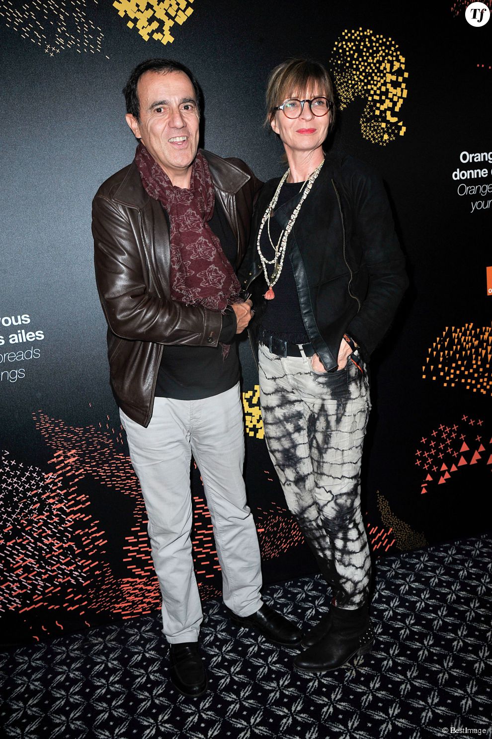  Thierry Beccaro et sa femme Emmanuelle à Paris le 1er avril 2014.  