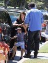  :   Ben Affleck et Jennifer Garner sont allés à l'église avec leurs enfants Violet, Seraphina et Samuel à Pacific Palisades, le 13 septembre 2015  
