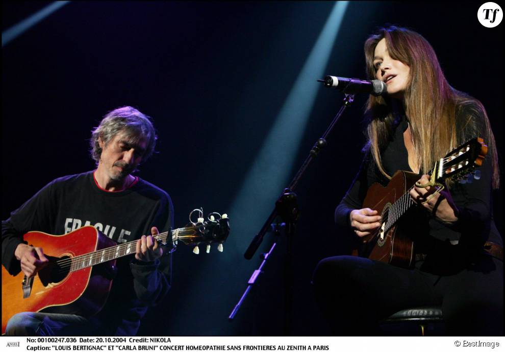 Carla Bruni et Louis Bertignac en concert en 2004