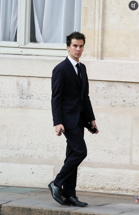 Gaspard Gantzer, responsable de la communication à l'Elysée - Dîner officiel au Palais de l'Elysée, en l'honneur de Mr Shinzo Abe, Premier ministre du Japon à Paris le 5 mai 2014. 