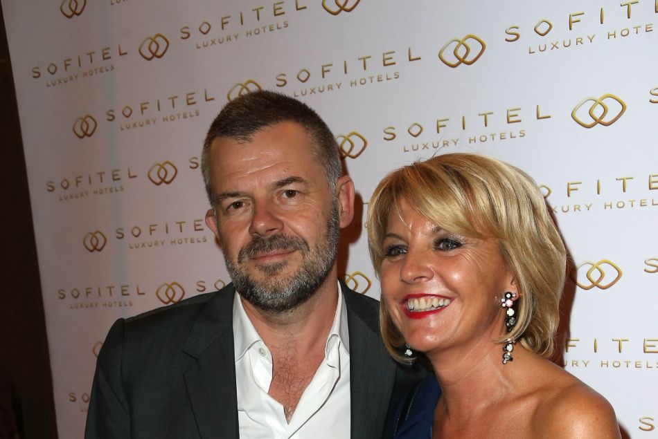  Eric Naulleau et sa femme Veronika - Soiree d'inauguration de l'hotel Sofitel Paris Arc de Triomphe au 14 Rue Beaujon a Paris le 18 septembre 2013 