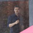 Jamie Dornan sur le tournage de Fifty Shades Darker à Vancouver, le 7 mars dernier