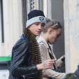 Lily-Rose Depp et son compagnon Ash Stymest à Paris le 22 mars