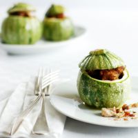 La recette des courgettes farcies à l'oeuf, poivron et chorizo