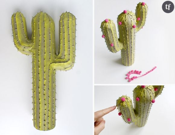 Les cactus en papier du blog La tête dans les idées