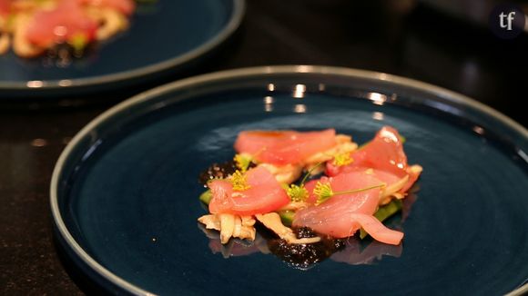 Une assiette dressée par Adeline Grattard, cheffe étoilée de Yam'Tcha, à Paris