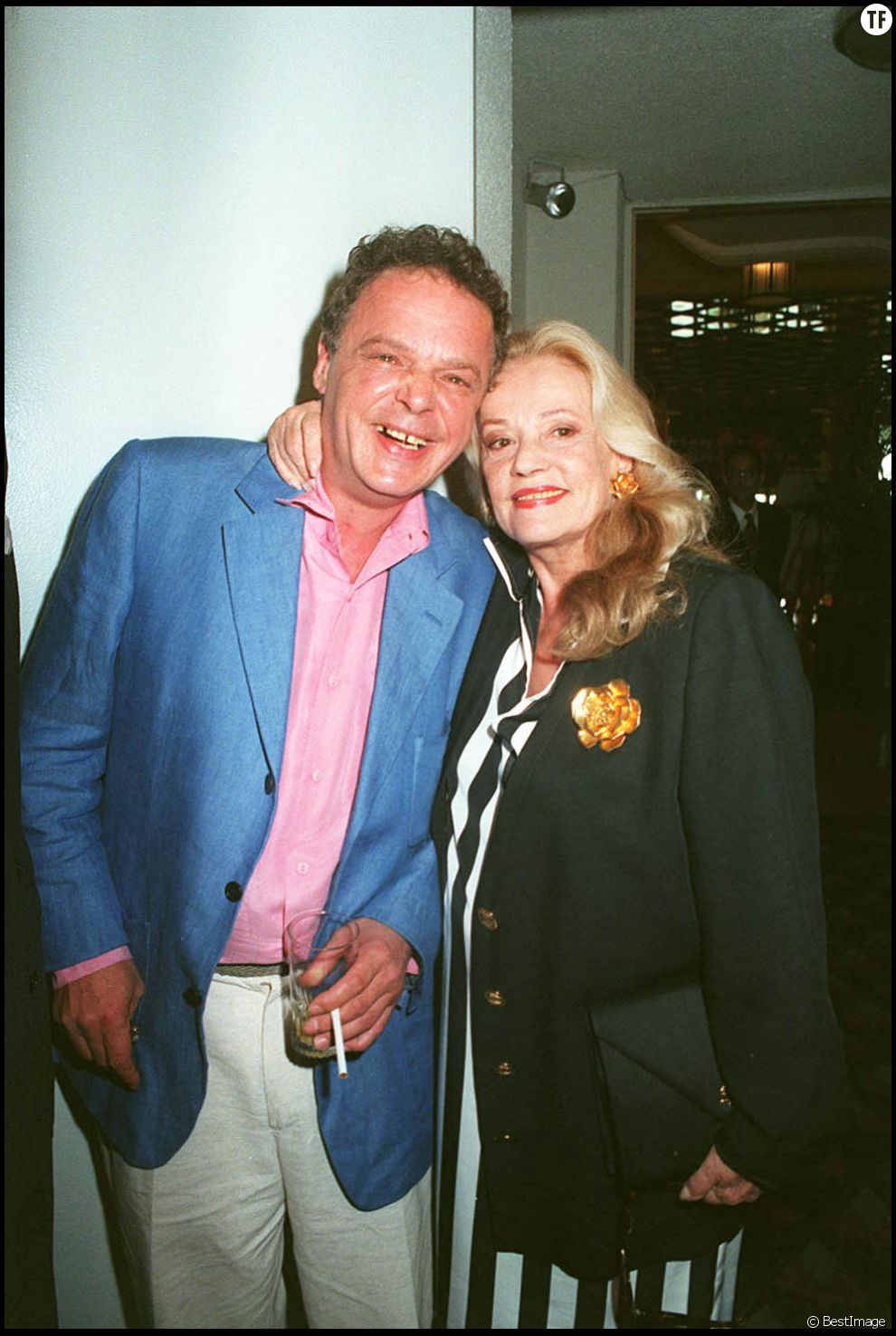  Jeanne Moreau et son fils jérôme Richard en 1995 au festival de Cannes 