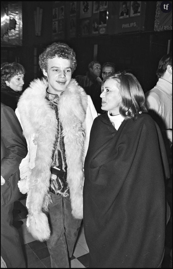 jeanne Moreau et son fils Jérôme au concert de Georges Moustaki en 1970