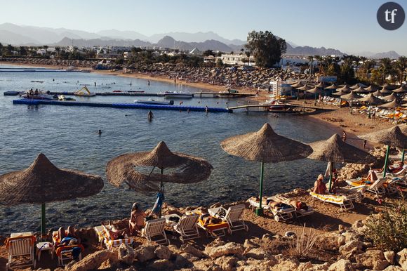 Plage de Sharm Harm El Sheik au bord de la mer Rouge, Egypte