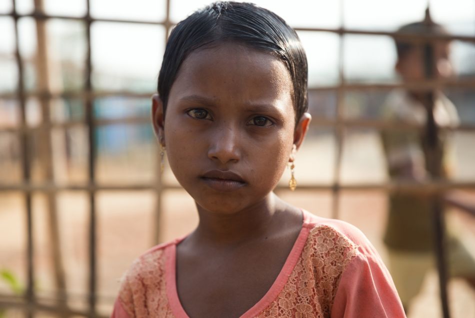 Photo d'illustration d'une petite fille rohingya.