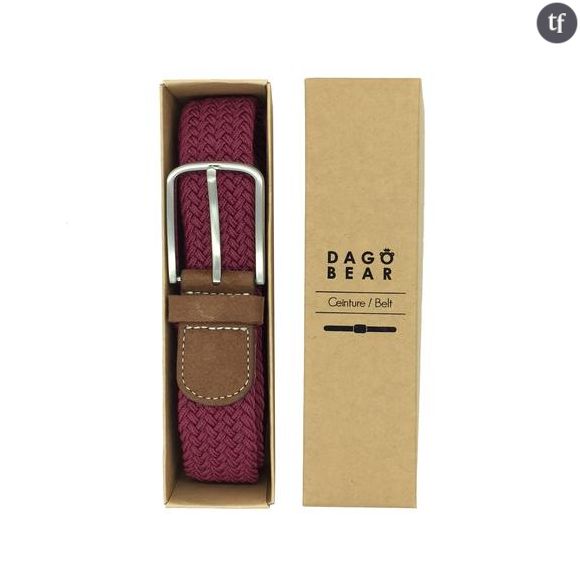 Ceinture tressée bordeaux Dagobear