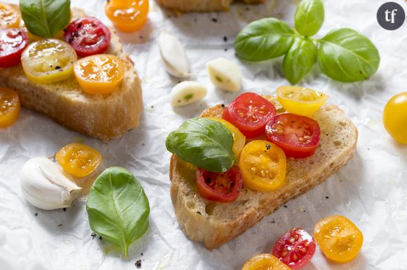 La recette des bruschettas arc-en-ciel