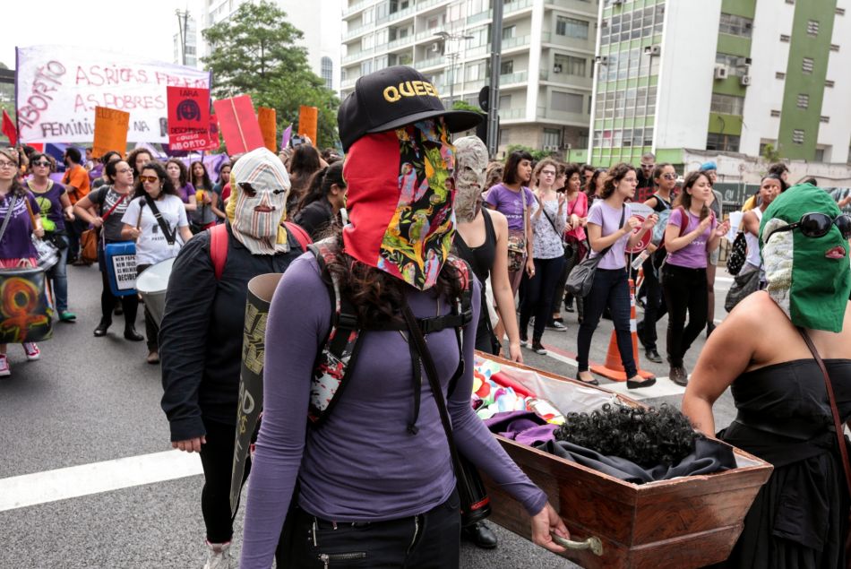 Une manifestation pour la dépénalisation de l'avortement à Sao Paulo au Brésil en 2014