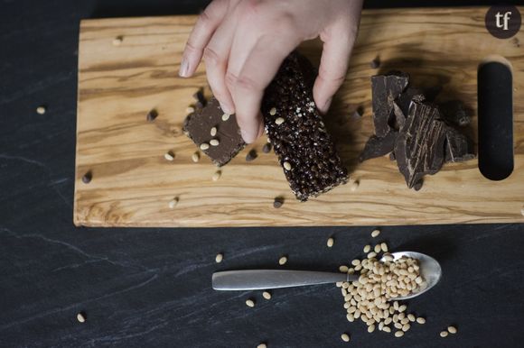 La recette de la barre de céréales au chocolat