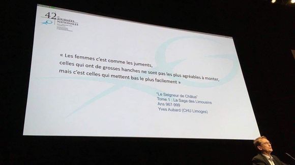 "Les femmes, c'est comme les juments" : la diapo d'un congrès de gynécologie scandalise