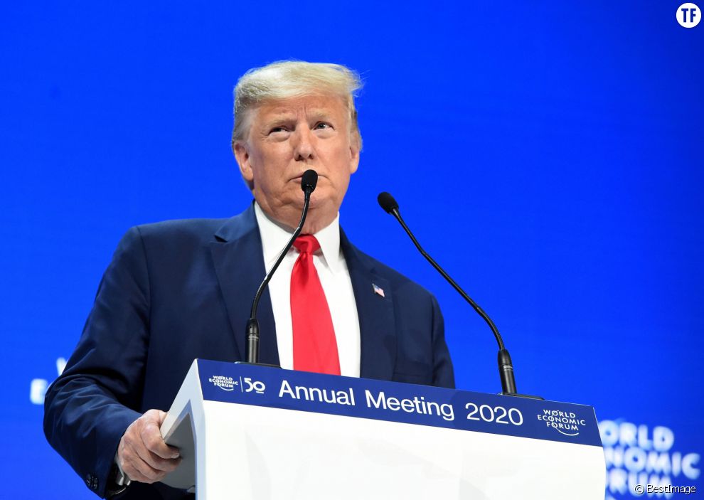  Donald Trump au Forum économique mondial de Davos le 21 janvier 2020 
