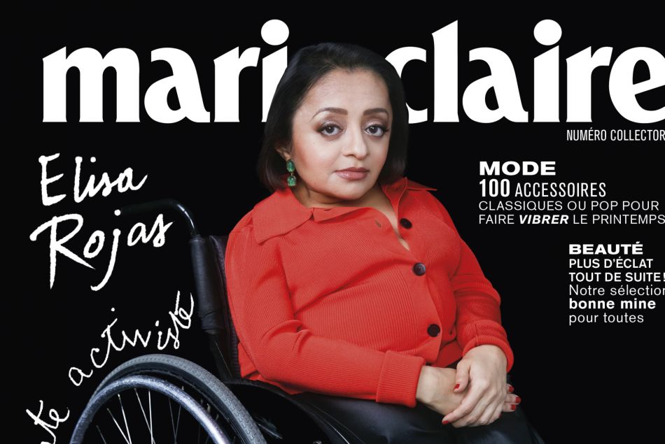 L'avocate féministe et handicapée Elisa Rojas en Une du magazine "Marie Claire".