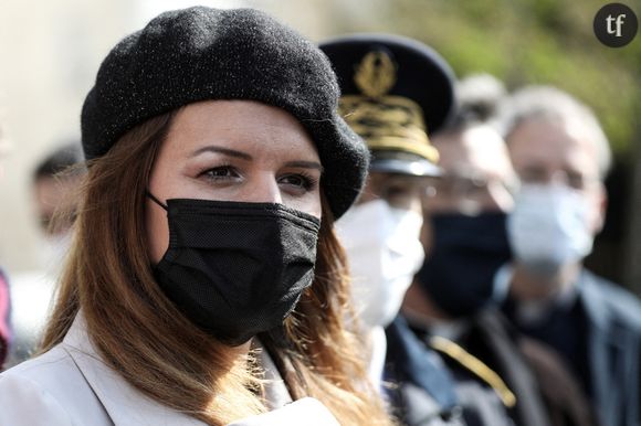 Marlène Schiappa, ministre déléguée auprès du ministre de l'Intérieur, à Paris le 3 avril 2021. © Stéphane Lemouton / Bestimage.