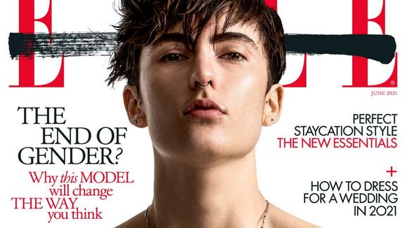 Olly Eley, premier·e modèle non-binaire à poser en couverture de "Elle UK"