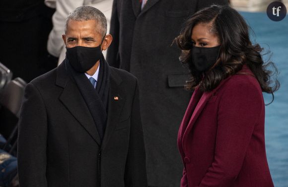 L'ancienne First Lady Michelle Obama en compagnie de son époux.