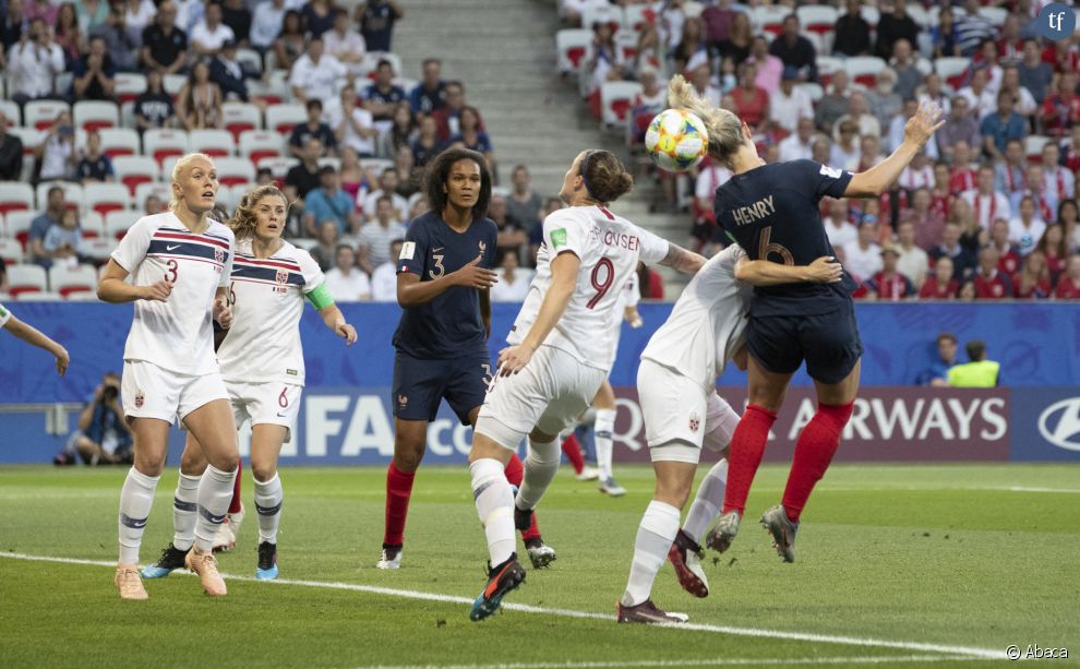  Les Bleues durant la Coupe du monde féminine de foot contre la Norvège le 12 juin 2019 à Nice 