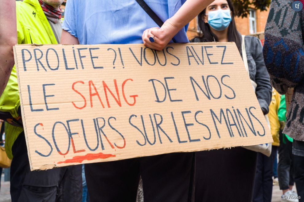 Manifestation pour le droit à l&#039;avortement en France
