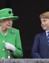 Elizabeth II et le prince George de Cambridge, jubilé de platine, juin 2022