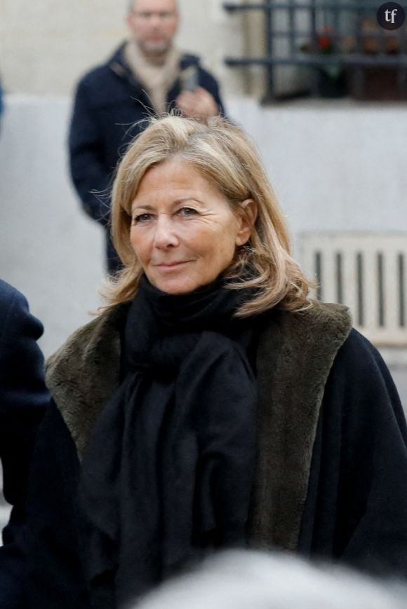 Mais cette hypothèse est-elle encore d'actu ?
Claire Chazal - Obsèques de Jean-Pierre Pernaut en la Basilique Sainte-Clotilde à Paris le 9 mars 2022. © Christophe Clovis / Bestimage 