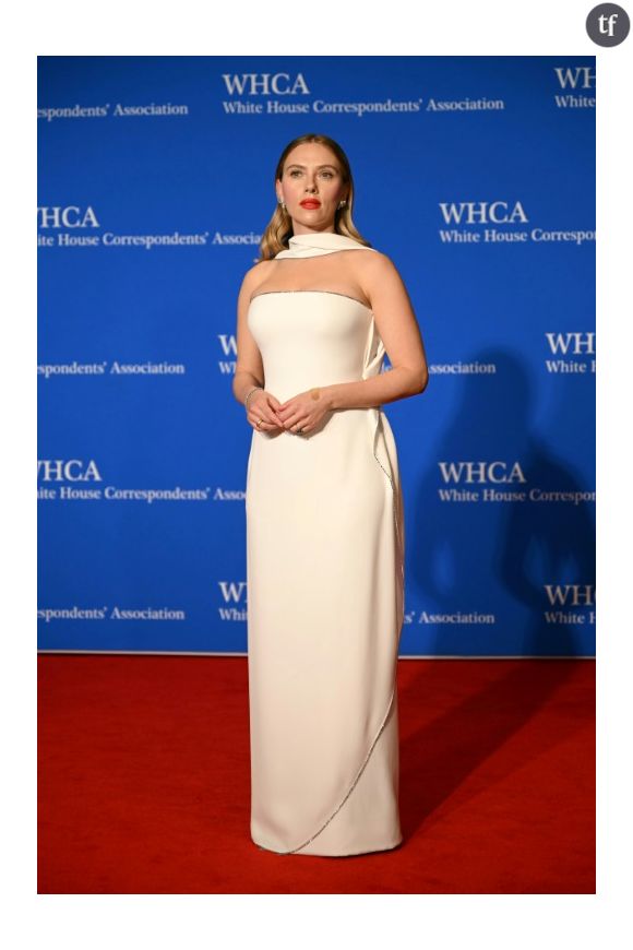 Scarlett Johansson lors du dîner des correspondants de la Maison Blanche à Washington, le 27 avril 2024