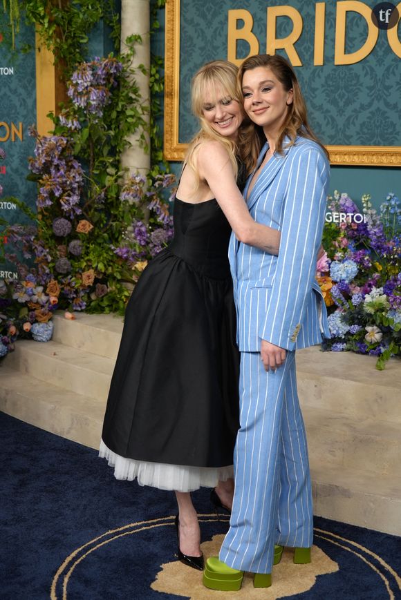 "Je suis amoureuse d'une femme" : une star de "Bridgerton" fait son coming out lesbien (et c'est puissant)May 13, 2024, New York, New York, USA: JESSICA MADSEN and CLAUDIA JESSIE attend the Bridgerton Season 3 World Premiere,.ALICE TULLY Hall, Lincoln Center, NYC.May 13, 2024.Photo by (Credit Image: © Sonia Moskowitz Gordon/ZUMA Press Wire)