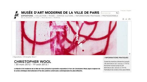 Christopher Wool : sérigraphies baroques au MaM de Paris