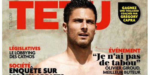 Olivier Giroud sexy pour le magazine gay Têtu