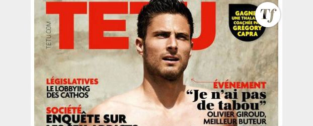 Olivier Giroud sexy pour le magazine gay Têtu