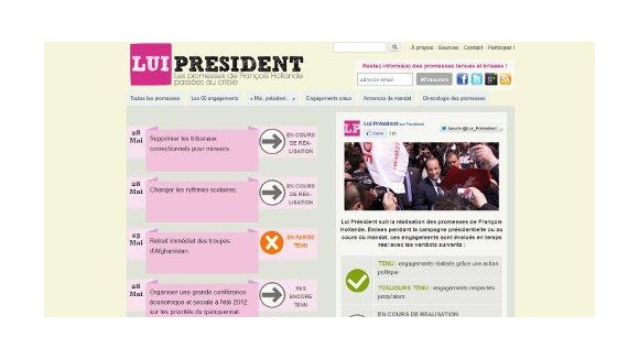 Luiprésident.fr : le site qui surveille l'application des promesses de Hollande