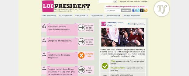 Luiprésident.fr : le site qui surveille l'application des promesses de Hollande