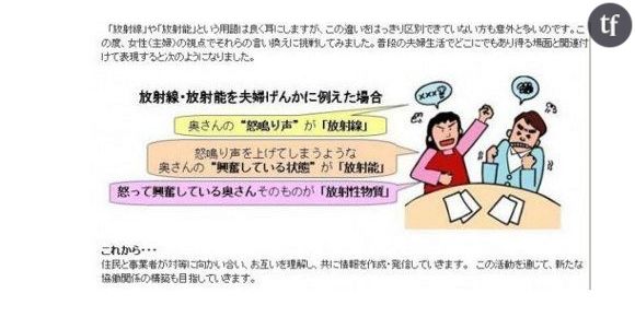 Japon : une comparaison douteuse entre la radioactivité et la colère d’une femme