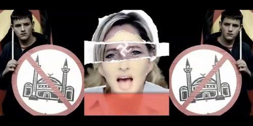 Madonna n'enlèvera pas la croix gammée du front de Marine Le Pen