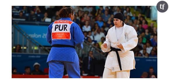 JO de Londres 2012 : le combat éclair de la judoka saoudienne Shaherkani