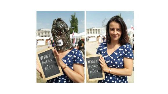 Pussy Riot : Cécile Duflot en cagoule pour soutenir les punkettes - Photos