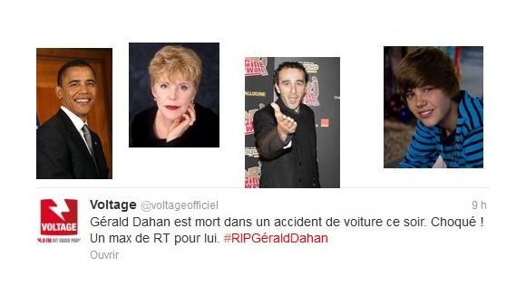 Dahan, Joly, Semoun, Obama, Bieber : ces peoples morts sur Twitter par erreur