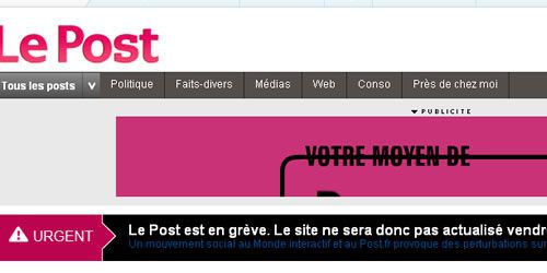 Le Monde.fr et Le Post.fr sont en grève aujourd’hui