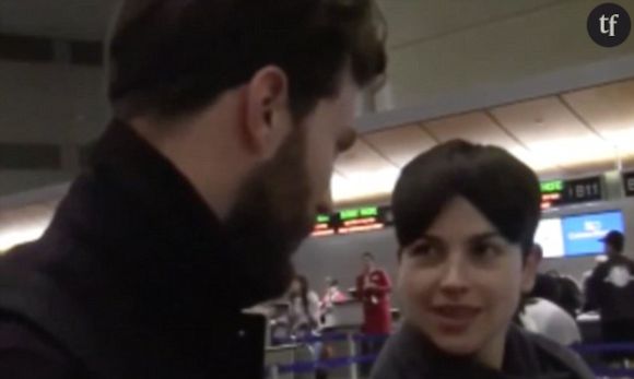 Jamie Dornan et Amelia Warner à l'aéroport LAX en janvier 2015