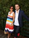   Francois-Xavier Demaison et sa femme Emmanuelle - Jour 13 - People au village lors des Internationaux de France de tennis de Roland Garros le 7 juin 2013.   